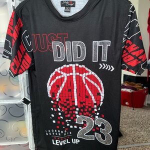 Stylish Black and Red Graphic T-Shirt